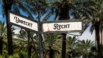 Signposts the direct way to right versus wrong