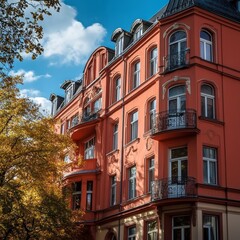Fototapeta premium Sunny Berlin apartment house