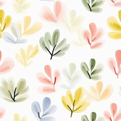 [Intricate leafshaped motif designs] Leaf Pattern Motif Artwork Floral Design Wall Decor Yellow Orange Green Blue Background Stylized Leaves Patterns Wall Hanging