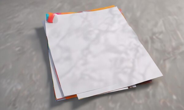 A single sheet of paper with a clean and unlined blank page, serenity, peacefulness, understatement