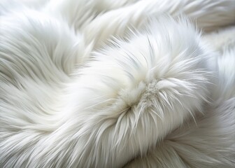 Luxurious White Fox Fur, Elegant Winter Fashion, Soft Fluffy White Fox Images, Premium Wildlife Photography