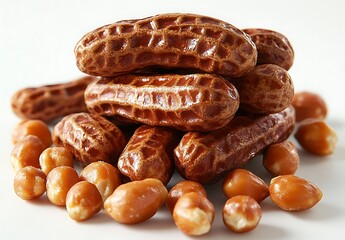 Obraz premium Roasted peanuts and boiled peanuts a delicious snack
