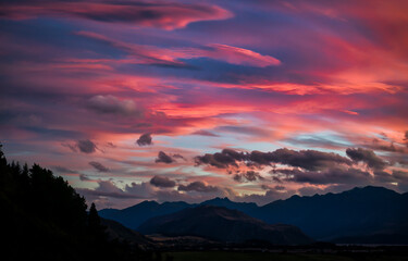 sunrise in the mountains
