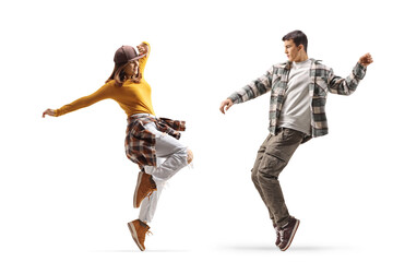 Young people dancing hip-hop