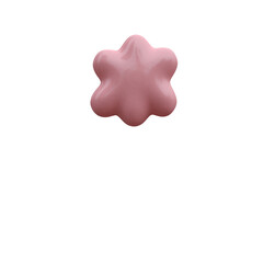 Pink bubble font. Inflated alphabet 3D ballon letters and numbers. Vector set. Vector illustration