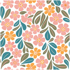 abstract, art, background, beach, beautiful, Abstract Seamless floral pattern. Blooming spring flowers in elegant. eps 10.