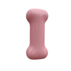 Pink bubble font. Inflated alphabet 3D ballon letters and numbers. Vector set. Vector illustration