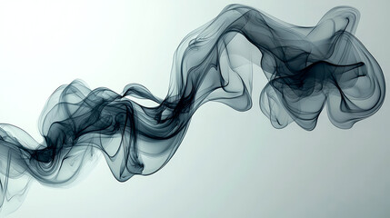 Abstract dark gray smoke wave.