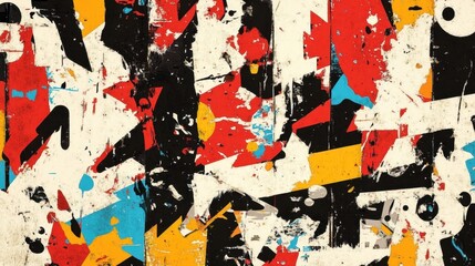 Fototapeta premium Unique vector artwork showcasing poster remnants