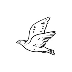 cartoon of a dove coloring page