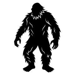 Bigfoot Silhouette vector illustration