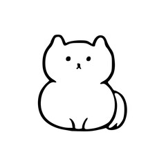 Cartoon of cute cat icon