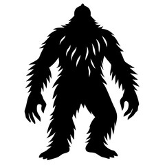 Bigfoot Silhouette vector illustration