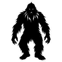Bigfoot Silhouette vector illustration