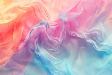 Obraz premium Gentle Waves of Soft Pink and White Representing Healing and Calm, Linen patterns, pastel gradients, rendering, natural texture, high detail, Pastel Fabric Texture Background.