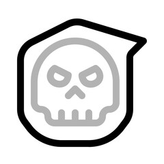 gangster devil icon with duoline style, perfect for user interface projects