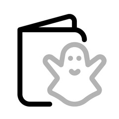 halloween invitations icon with duoline style, perfect for user interface projects