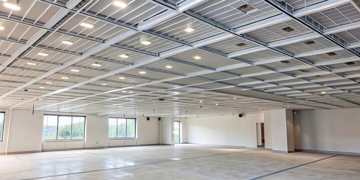Suspended ceiling made of plasterboard