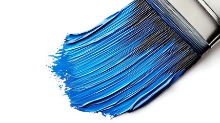 Cobalt Blue Paint Stroke Art