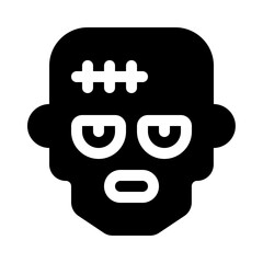 frankenstein icon with glyph style, perfect for user interface projects