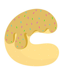 English donut letters cute clipart