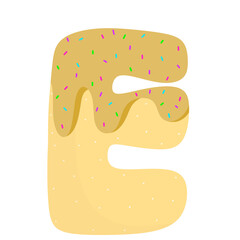English donut letters cute clipart