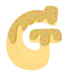 English donut letters cute clipart