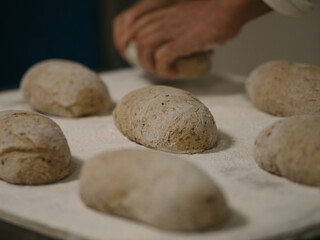 close up of dough for baking 