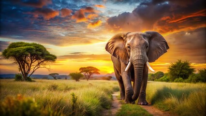 Obraz premium Majestic Elephant Photo: Wildlife Photography, African Elephant, Asian Elephant, Elephant Pictures, Elephant Images, Wild Animals, Nature Photography, Safari Animals, 