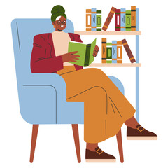 Businesswoman. Flat Vector Illustration