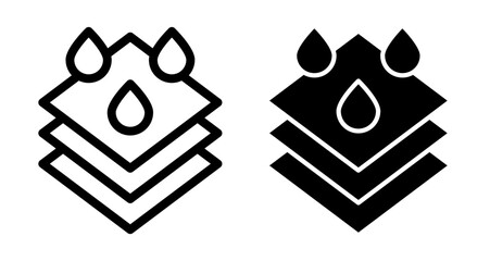 Absorption Icons pack in outlined and flat versions © iconic