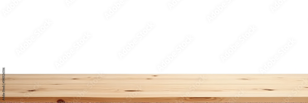Poster Wooden tabletop texture with a clean white background for creating product displays and designing layouts with precise clipping paths._00004_