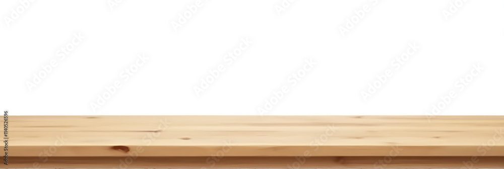 Aufkleber Wooden tabletop texture with a clean white background for creating product displays and designing layouts with precise clipping paths._00003_