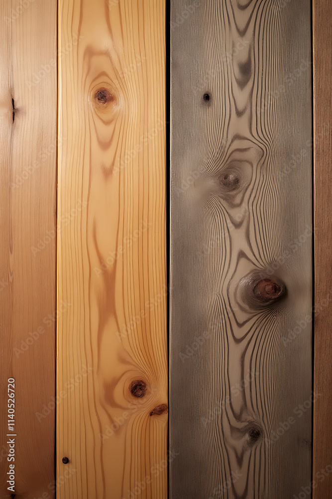 Poster Wooden table tops with various textures are showcased in these empty background images for photography use._00003_