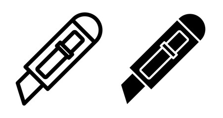 Cutter Icons pack in outlined and flat versions