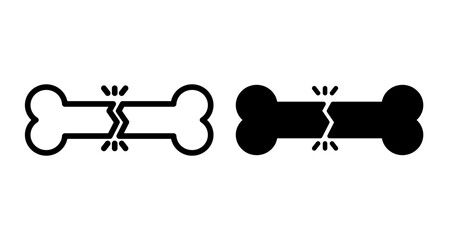 Fracture Icons pack in outlined and flat versions