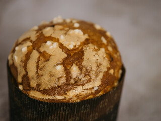 close up of a muffin