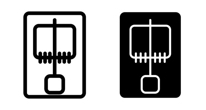 Mouse trap Icons pack in outlined and flat versions