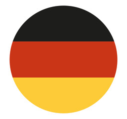 Obraz premium Deutsche Nationalflagge als Kreis, Vektorgrafik