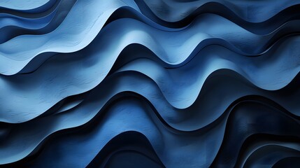 Wavy abstract blue and black wallpaper