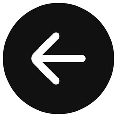 Vector single arrow chevron left icon. Black, white background. Perfect for app and web interfaces, infographics, presentations, marketing, etc.