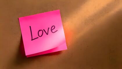 a sticky note of love