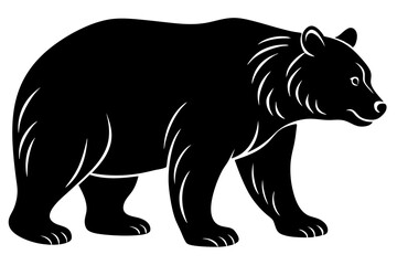 Black Bear Silhouette vector illustration