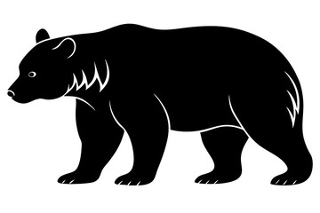 Black Bear Silhouette vector illustration