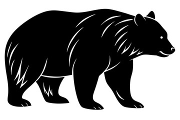 Black Bear Silhouette vector illustration
