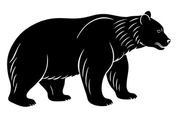 Black Bear Silhouette vector illustration