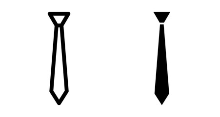 Tie Icons pack in outlined and flat versions