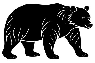 Black Bear Silhouette vector illustration