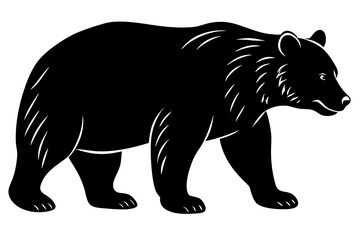 Black Bear Silhouette vector illustration