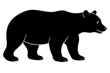 Black Bear Silhouette vector illustration